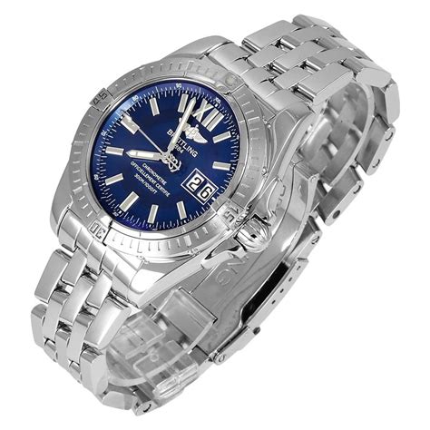 breitling galactic 41 blue|Breitling galactic 41 diamond bezel.